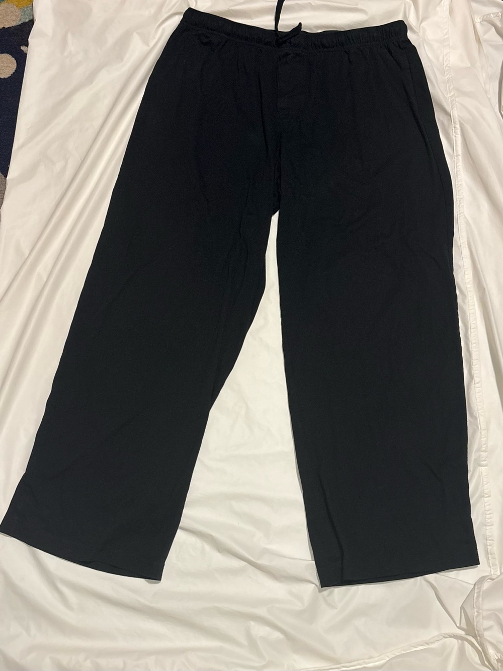 croft & barrow Black Elastic Waist Linen Pants